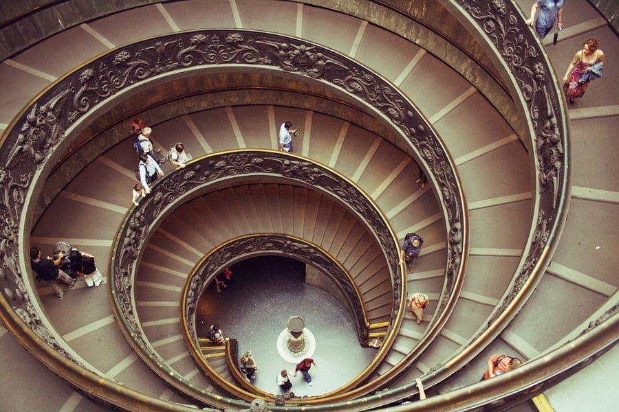 Rome Musee Vatican escalier