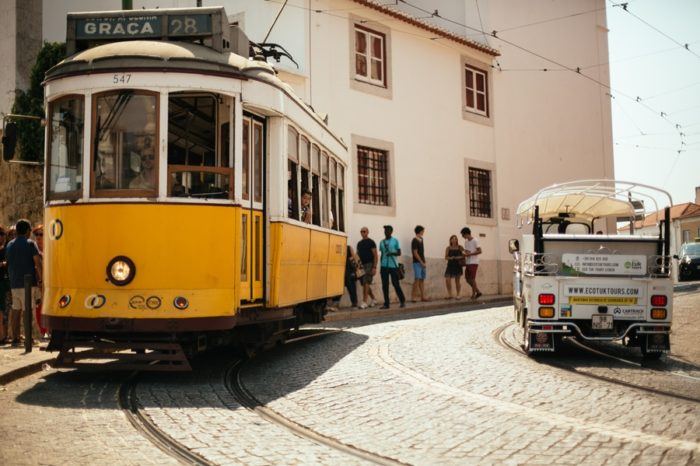 Le tramway jaune de Lisbonne