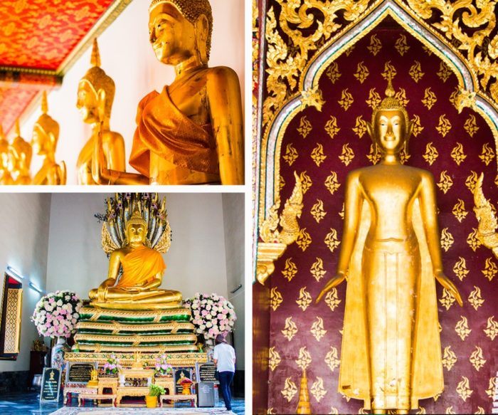 Des dizaines de statues du bouddha au Wat Pho