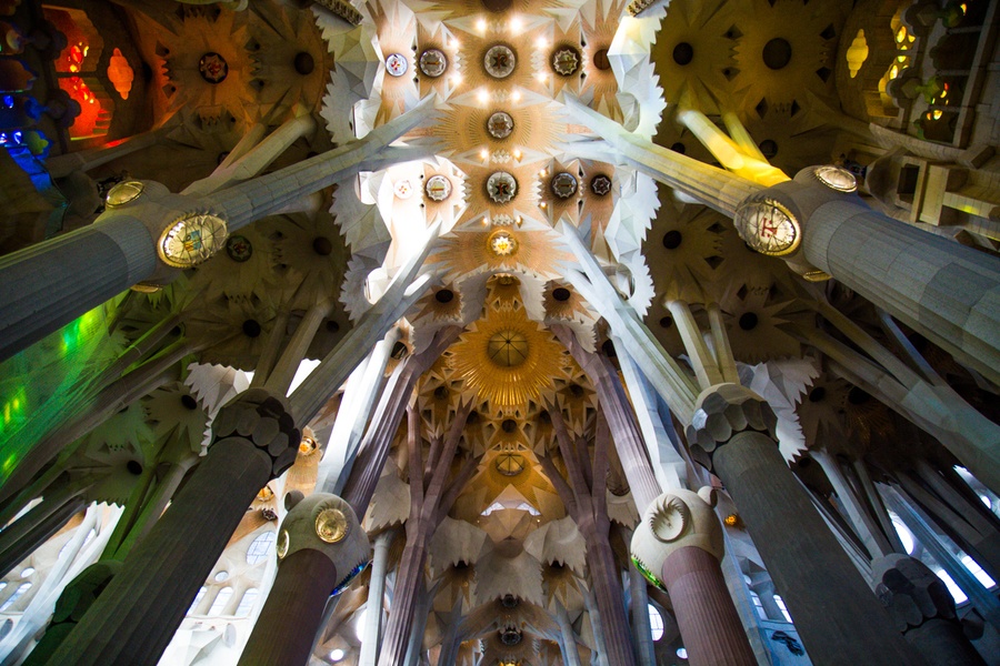 Le toit de la Sagrada Familia à Barcelone