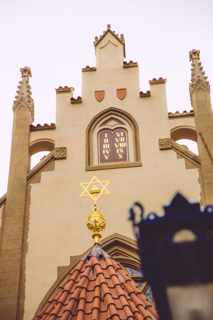 synagogue maille Prague quartier juif