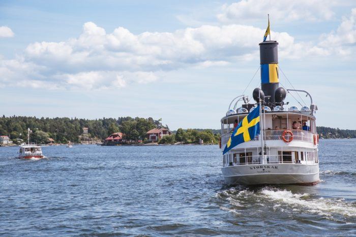 Un bateau sur l'Archipel de Stockholm